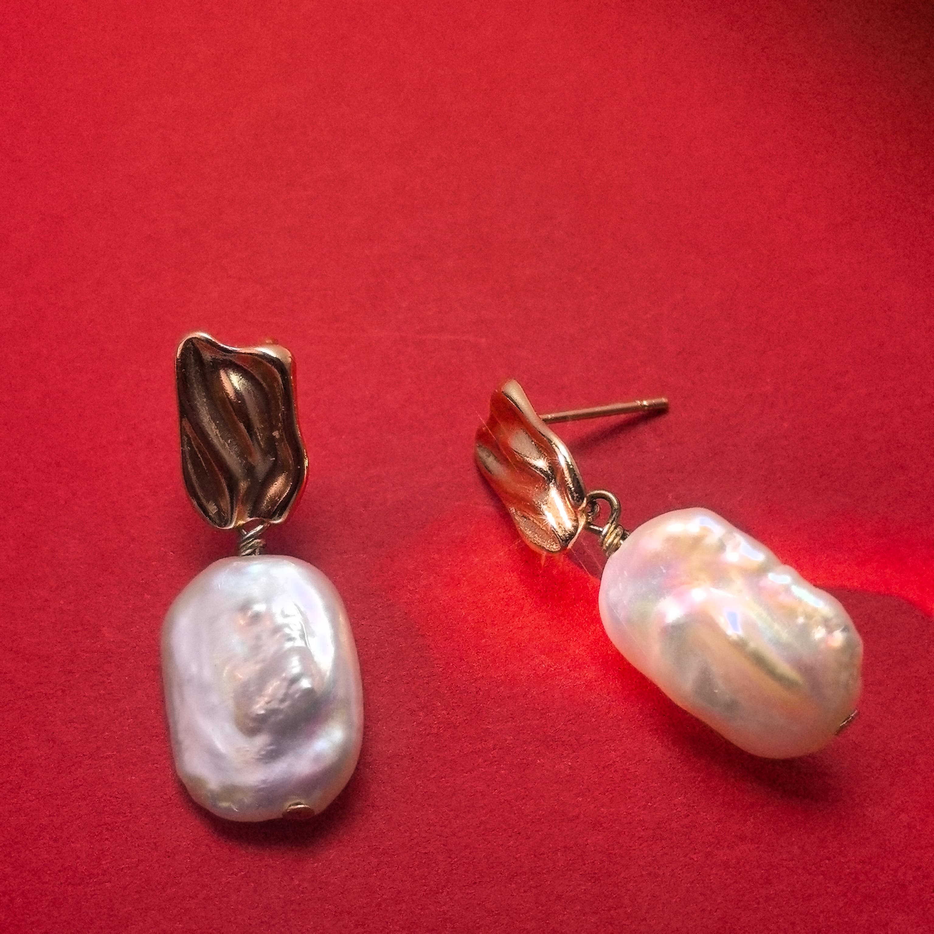 Natural Freshwater Pearl Earrings- Courage