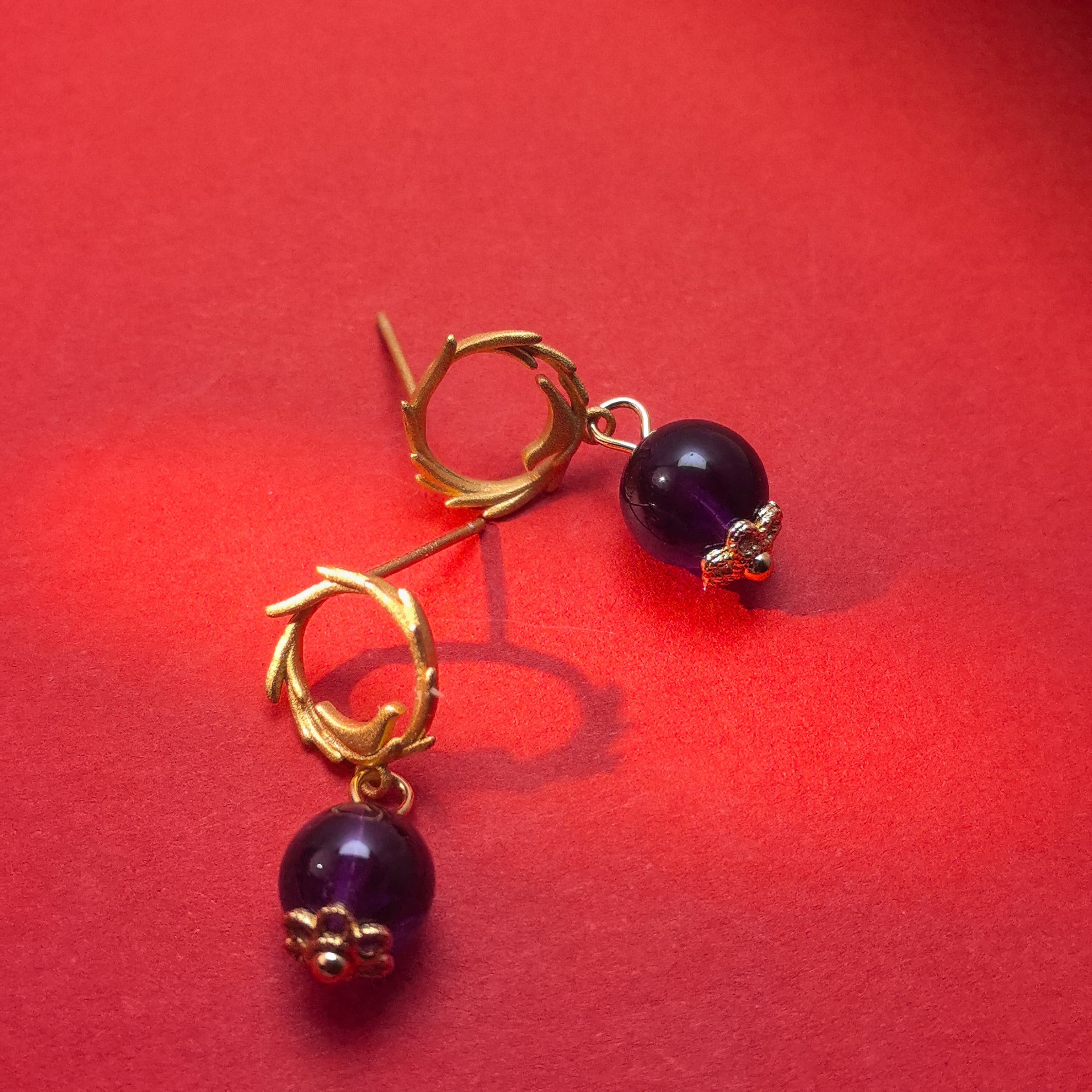 Retro Crystal Earrings- Nest