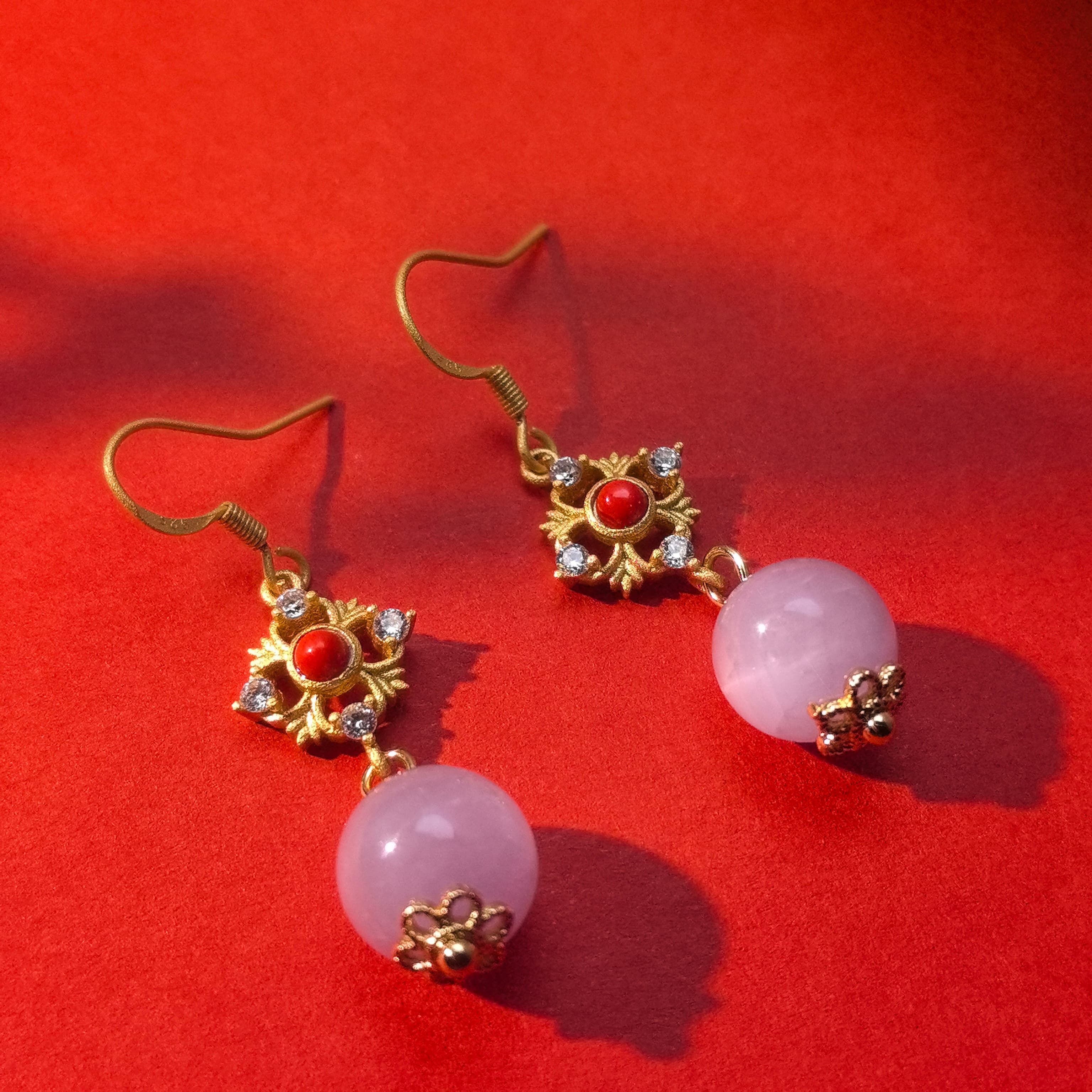Retro Crystal Earrings- Witch Hazel