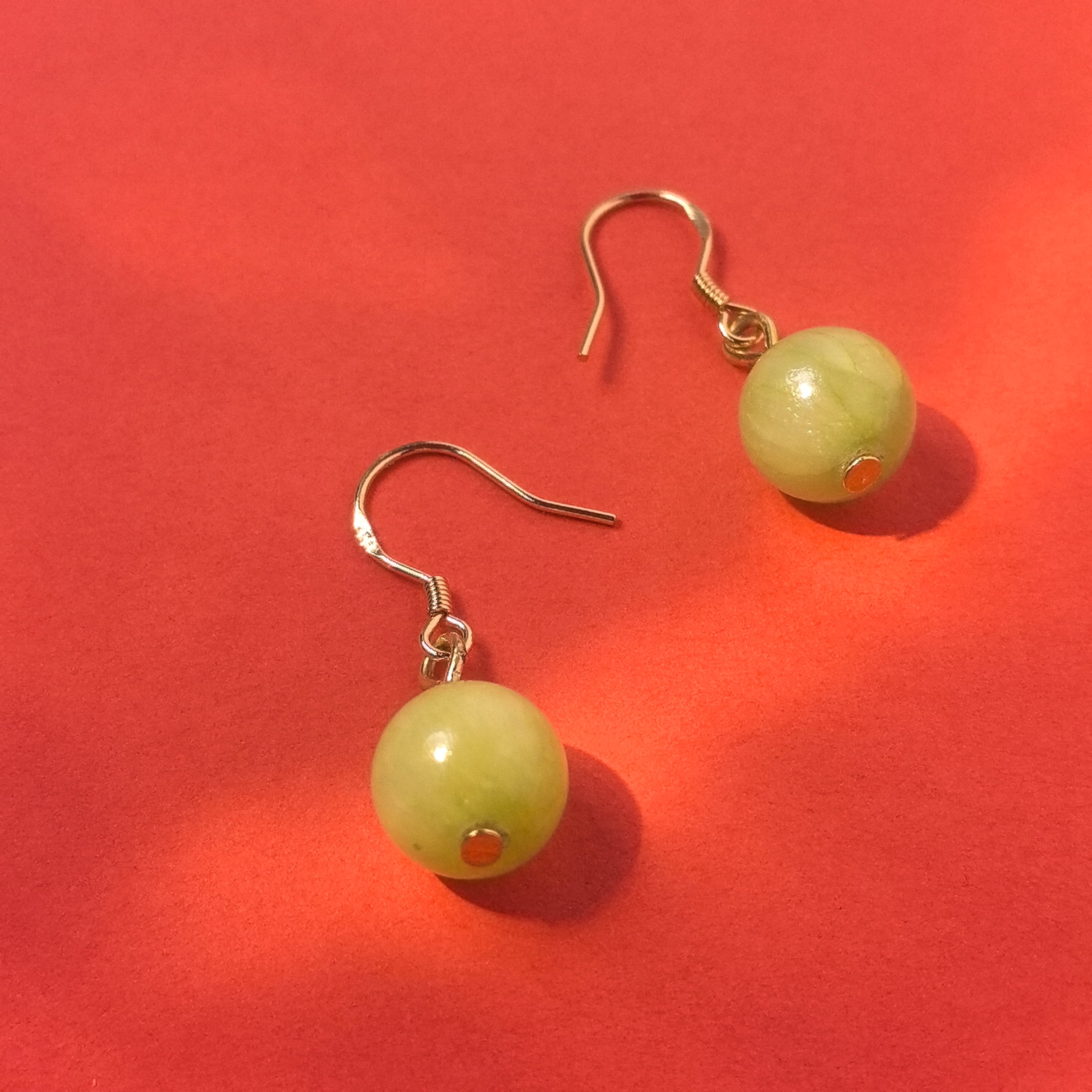 Lemon Jade Designer-Style Earrings Forest-Style Fresh & Literary Ear Hooks Unique & Elegant Statement Earrings